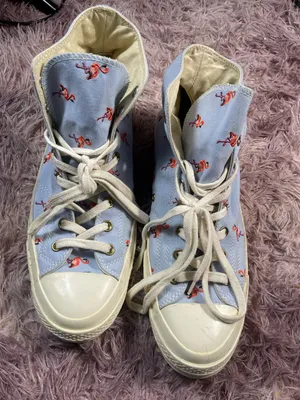 Converse Chuck Taylor All Star 70 Hi Flamingos Canvas Hi-Tops Blue Chili thumbnail 2