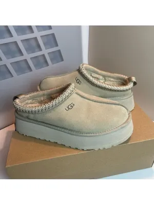 UGG Tazz Platform in Sand color. Scandi-Chic Neutral Slip-On / Mule Gen-Z Sz 8 thumbnail 2