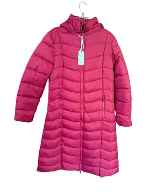 Red Marine Long Red Puffer Jacket Sz XL NWT thumbnail 1