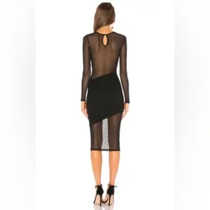 H:ours Revolve Lavo Dress in Shimmering Sheer / Black Women’s Dress Sz SMALL thumbnail 2