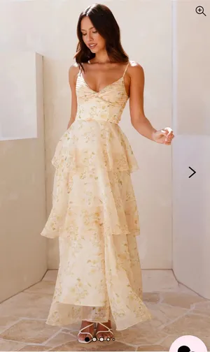 Yellow Floral Hello Molly Maxi Dress thumbnail 1
