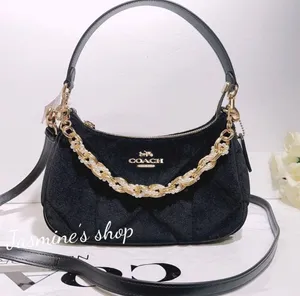 New Shoulder Bag Gold Pearl Chain Extender thumbnail 4