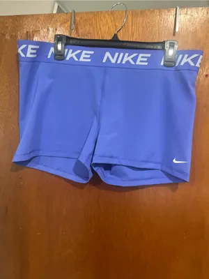 Nike Women’s Blue Elastic-Waist Bike Shorts thumbnail 2