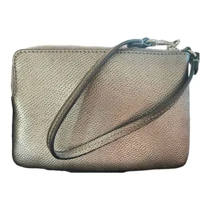Womens Coach Turn Lock Gunmetal Wristlet Small Handbag Clutch thumbnail 3