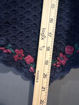 Exclusive Imports Womens Small Ramie Cotton Knit Vest Floral Embroidered Cottage thumbnail 4