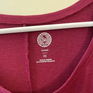 SO Relaxed Soft Short‎ Sleeved Woman's Top Summer Shirt Deep Red thumbnail 2