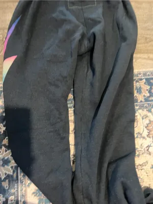 Aviator nation Black Sweatpants with Colorful Gradient Lightning Detail thumbnail 13