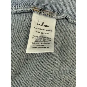 NWT Lulus Denim Buttons Mini Dress Halter Open Back Y2K Women’s XS thumbnail 11