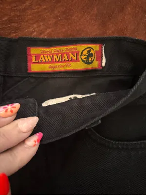 Vintage‎ Lawman black denim jeans size 25 thumbnail 6