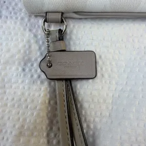 Coach Varsity Large Wristlet Chalk with Orange and Yellow Stripes thumbnail 2