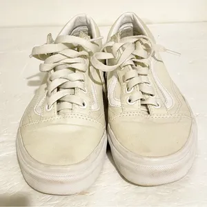 Vans Classic Canvas Skating Shoes Mens 5 Womens 6.5 Triple White Low Top Sneaker thumbnail 3