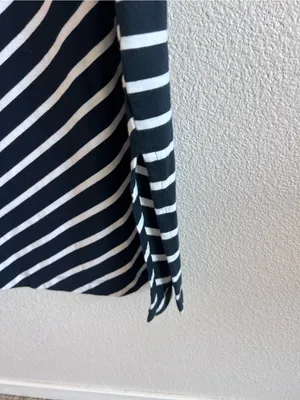 Madewell Women's Side-Tie Maxi Dress in Stripe‎ Dark Navy Relaxed Boho Comfy thumbnail 7