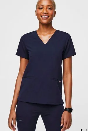 FIGS - Casma Three-Pocket Scrub Top Navy Medical Doctor Nurse thumbnail 1