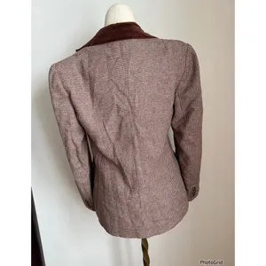 Vintage Evan Picone Lord & Taylor Wool Brown Blazer Jacket Approx 0-2 thumbnail 2