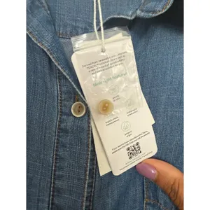 Workshop Woman Tencel Denim Shirt Dress Blue Frayed Hem Plus Size 2X NWT thumbnail 8