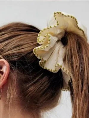 Free People Calypso Beaded Trim Scrunchie thumbnail 2