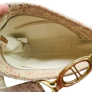 Charles & Keith Cream Tweed Asymmetrical Shoulder Bag thumbnail 7