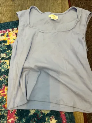 Anthro Maeve purple square neck top xl thumbnail 6