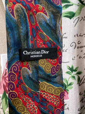 Dior silk multicolor paisley Tie thumbnail 3