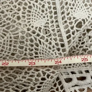 Anthropologie Sparrow Cream Summer Scalloped Crochet Poncho Top XS thumbnail 10