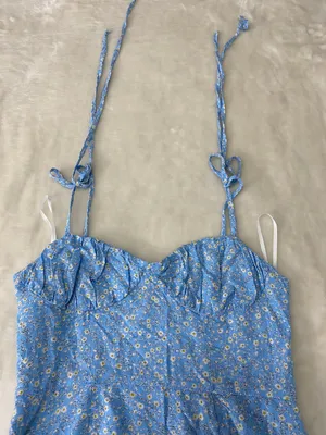 Princess Polly Baby Blue Floral Dress thumbnail 5