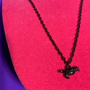 Gothic Black Raven Necklace Jewelry Halloween thumbnail 3