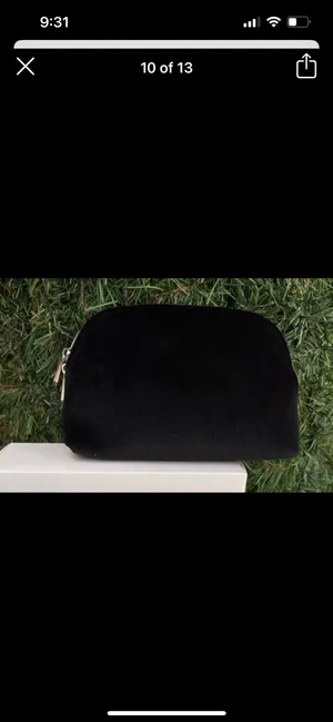 Christian Dior ⚡️ 2024 Black Velvety ‘DIOR’ Monogram Pouch Clutch Bag, NIB thumbnail 8