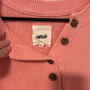 Aerie Barbie Pink Oversized 100% Cotton Button Up Sweater Loungewear Size S thumbnail 2