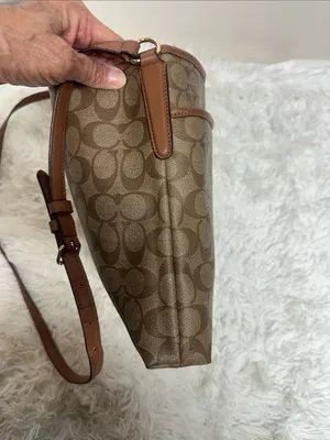 Coach Varsity Stripe Large File Rowan Crossbody Bag Purse thumbnail 14