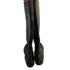 ARTURO CHIANG Black Leather Riding Knee High Boots Womens 8.5 MW Side Zip thumbnail 3