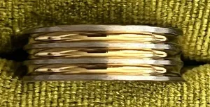 10k Yellow and White Gold Plated B.zero1 4-Band Ring 8mm Band Size 9-Unisex thumbnail 1