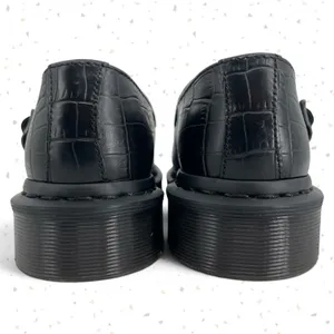 Dr. Martens Elphie Black Croc Mary Janes Pointed Almond Toe Leather Flats Size 5 thumbnail 5