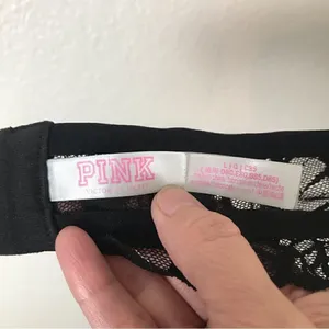 ‎PINK Victoria’s Secret black lace halter bralette L thumbnail 5