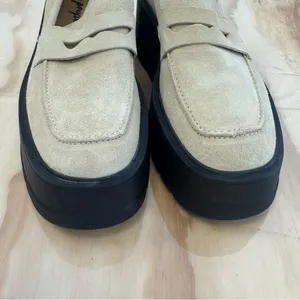 Free People Nico Sand Suede Platform Loafers Sz 38 thumbnail 6