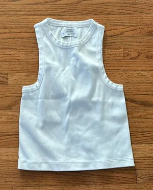 Sold Out Ribbed Tank White thumbnail 1