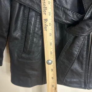 Wilson's leather thinsulate black leather Collared Zip Front Pockets‎ jacket L thumbnail 5