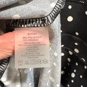 Title Nine Size Medium Black Dress with White Polka Dots thumbnail 8