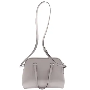 Kate Spade Satchel Womens Medium Larchmont Avenue Dome Gray Leather Crossbody thumbnail 3
