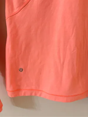 lululemon athletica Coral Pink Long-Sleeve Zip V-Neck Pullover thumbnail 8