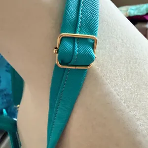 Artisan Vibrant Blue Tote with Floral Embroidery thumbnail 5