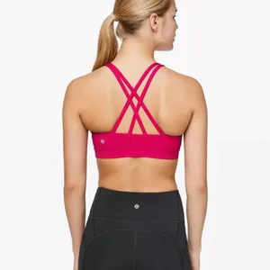 LULULEMON Energy Bra Calypso Pink Medium Support B/C Cup Luxtreme Sz 4 Like New thumbnail 2