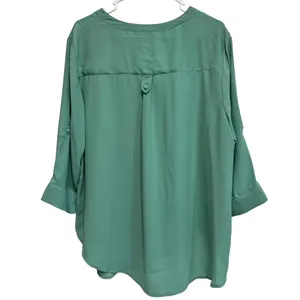 Torrid Harper Georgette Pullover 3/4 Sleeve Blue Green Blouse Plus Size 2X thumbnail 4