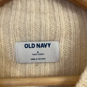 Old Navy Mock Neck Tunic Sweater‎ Size Small Shaker Stitch Knit Cream thumbnail 6