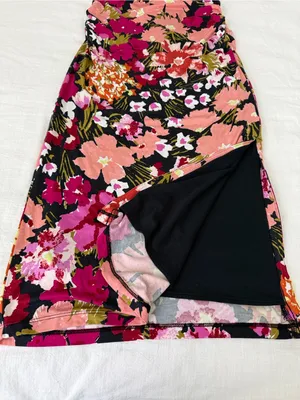 Anthropologie Halter High Neck Mesh Floral Ruched Midi Dress NWT XS thumbnail 9