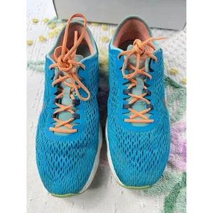 Nike Zoom Turquoise Orange Athletic Training Shoes Women's Size‎ 7.5 thumbnail 2