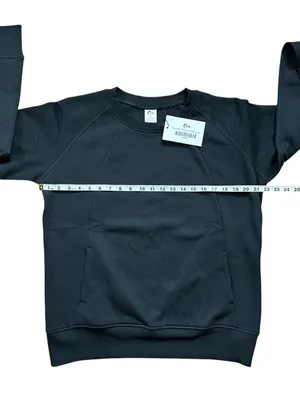 Zyia Active Oh So Soft Pocket Crewneck Sweatshirt Black Size XL thumbnail 6