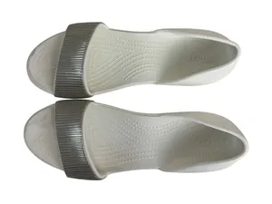 Crocs Lina Embellished D’Orsay White Sandals Size 7 Slide On Comfort Shoes thumbnail 1
