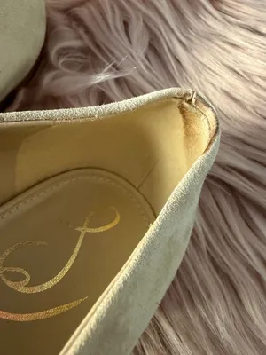 Sam Edelman Cream Wanda Suede Pointed Toe Flats Size 9 thumbnail 2