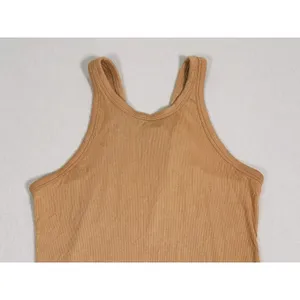Lululemon Hold Tight Tank Top Ribbed Size 2 Tan BeechWood Minimal Layer Basic thumbnail 4