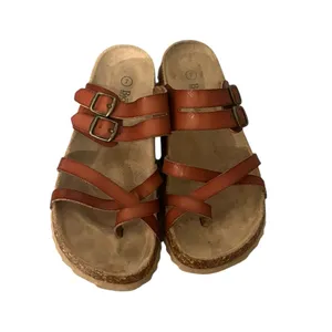 Björndal Sami Cognac Brown Strappy Cork Arch Support Slip on Sandals Sz 7 thumbnail 4